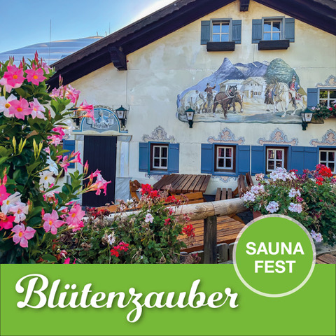 Saunafest Blütenzauber im Palm Beach mit frühlingshafter Atmosphäre und blühender Gartenkulisse